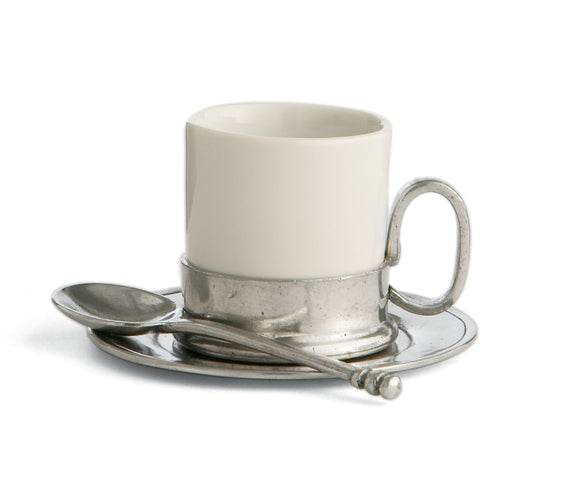 Arte Italica Tuscan espresso cup with spoon/saucer  set/2