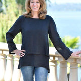 Audrey Double Layer linen top Available in 4 colors