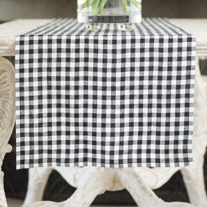 Crown Linen Designs Checkered Table Runner 90"
