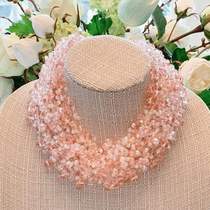 Crystal Bead Cluster Necklace available in 2 colors