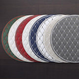 Bodrum Quilted Diamond Round Placemat set/4  available in 8 colors