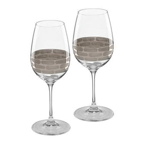 Truro Platinum White Wine Glass Set/2