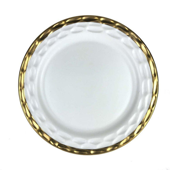 Truro White with Gold Dinner Plate