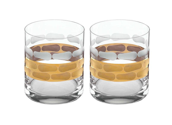 Truro Gold Double Old Fashioned Glass Set/2