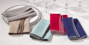 Whip Stitch Napkin 20"  set/4 available in 5 Colors