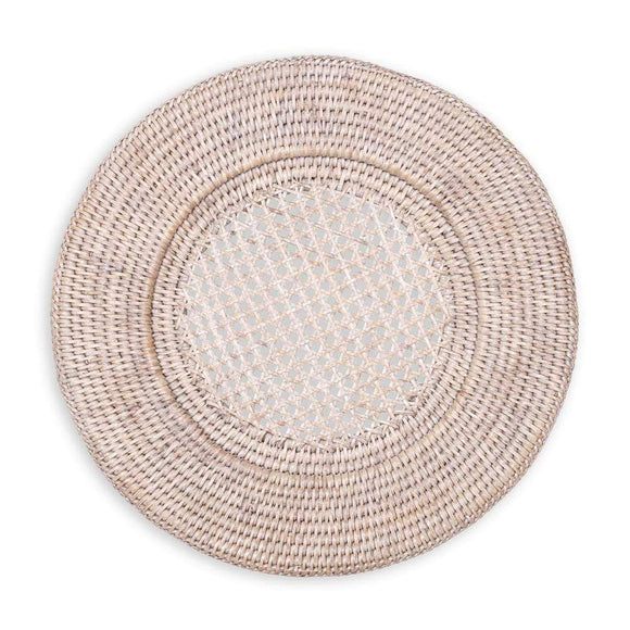 Caspari Rattan Charger set/4 available in 2 colors