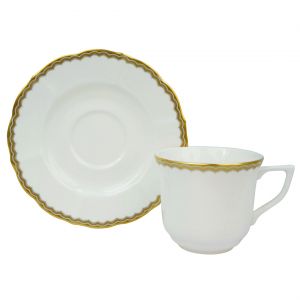 Prouna Antique Gold Tea Cup & Saucer set/4