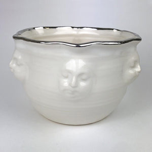 White with Platinum Face Bowl