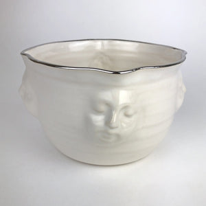 White with Platinum Face Bowl small